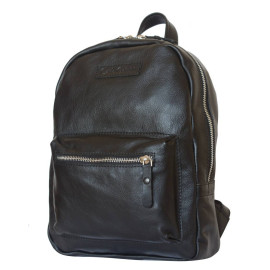 Женский кожаный рюкзак Anzolla black 